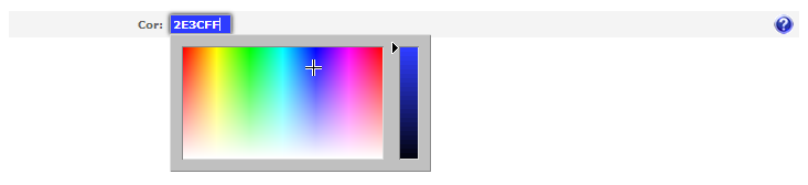 Campo de entrada de dados do tipo "Color".