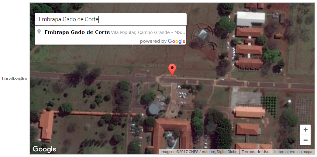 Campo do tipo "Map".